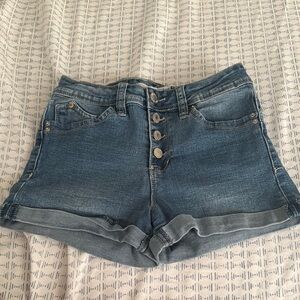 Denim Blue Women's Shorts High Rise